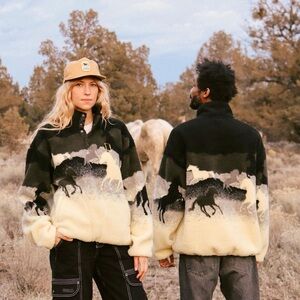 Parks Project x National Geographic Wild Horses Sherpa Sweatshirt / Quarterzip